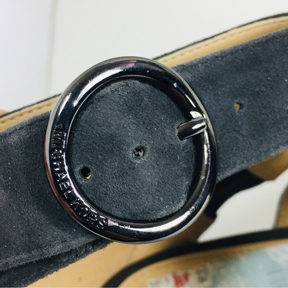 Michael Kors Valerie Sandal Suede Charcoal 11 M - Picture 6 of 15